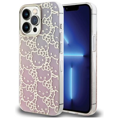 Etui HELLO KITTY IML Gradient Electrop Crowded Kitty Head do iPhone 13 Pro Różowy