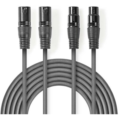 Kabel NEDIS COTH15030GY05 XLR męski - XLR żeński 0.5 m