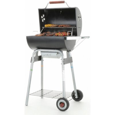 Grill ogrodowy węglowy LANDMANN Taurus 440 31420 Zamykany, beczka, półki boczne, regulacja wysokości, termometr