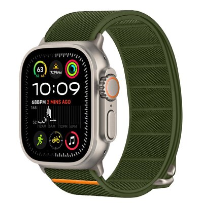 Pasek TECH-PROTECT Nylon Slip do Apple Watch 8/9/10/11/SE z serii 1/2/3/ULTRA z serii 1/2/3 (44/45/46/49 mm) Ciemnozielony