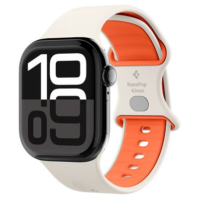 Pasek SPIGEN Nano Pop do Apple Watch do koperty 40/41/42mm Pomarańczowy/beżowy