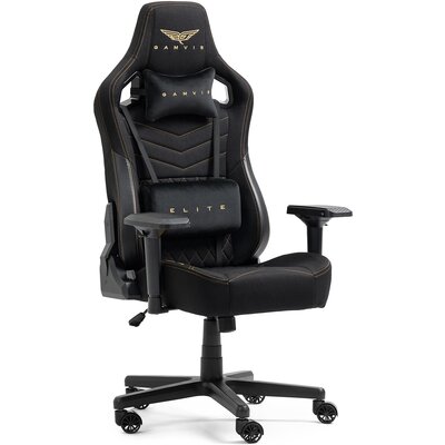 Fotel GAMVIS Elite 2.0 XL Basic Czarny (złote elementy)
