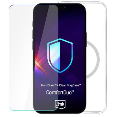 Etui 3MK ComfortDuo Clear MagCase do Apple iPhone 17 Pro Max Przezroczysty + szkło hartowane