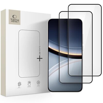 Szkło hartowane TECH-PROTECT Glass Fit+ do Xiaomi Poco F7 5G Czarny (2 szt.)