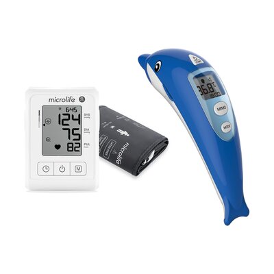 Ciśnieniomierz MICROLIFE BP B1 Classic Biały + Termometr MICROLIFE NC400