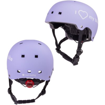 Kask SUN BABY I Love My Bike Lawendowy dla Dzieci (rozmiar S, 50 - 54 cm)