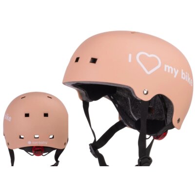 Kask SUN BABY I Love My Bike Morelowy dla Dzieci z lampką (rozmiar S)