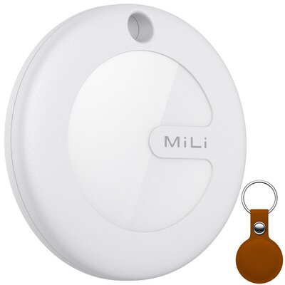 Lokalizator MILI MiTag Biały + Etui Brązowy