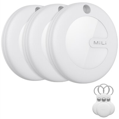 Lokalizator MILI MiTag Biały (3 szt.) + Etui Biały (3 szt.)