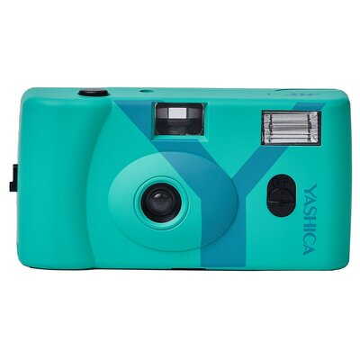 Aparat analogowy YASHICA MF-1 Snapshot Art Camera Turkusowy
