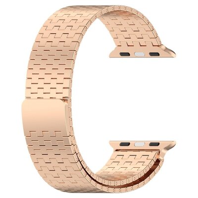 Pasek LUNA do Apple Watch 3/4/5/6/7/8/9/SE/SE 2/SE 2022 (38/40/41mm) A00323 Różowo-złoty