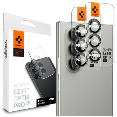 Nakładka na obiektyw SPIGEN Optik Pro HD Glas.Tr Ez Fit do Samsung Galaxy Z Fold 7 Czarny (2 szt.)