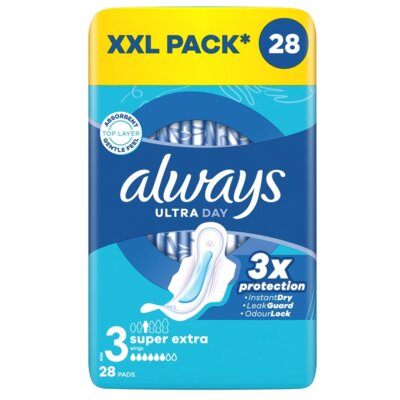 Podpaski ALWAYS Ultra Super Extra Rozmiar 3 (28 sztuk)