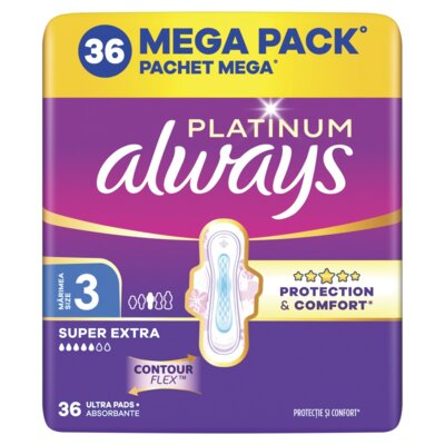 Podpaski ALWAYS Platinum Super Extra Rozmiar 3 (36 sztuk)