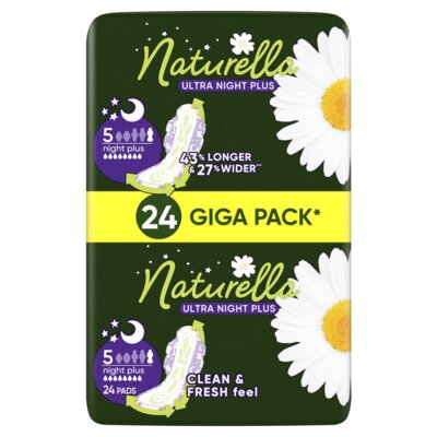 Podpaski NATURELLA Ultra Night Plus Rozmiar 5 (24 sztuk)