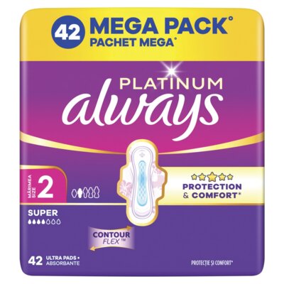 Podpaski ALWAYS Platinum Super Rozmiar 2 (42 sztuki)