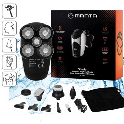 Golarka MANTA Shavio HS-01BK Na mokro i sucho