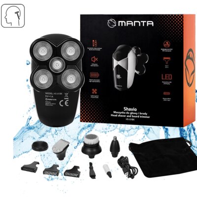 Golarka MANTA Shavio HS-01BK Na mokro i sucho