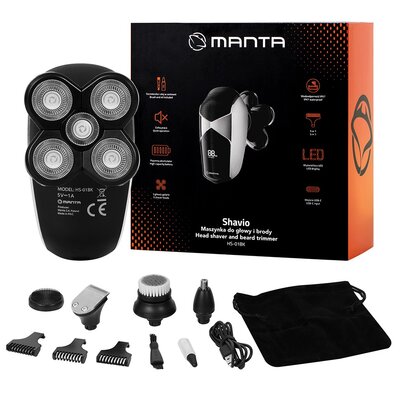 Golarka MANTA Shavio HS-01BK Na mokro i sucho