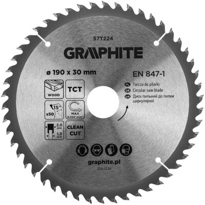Tarcza do cięcia GRAPHITE 57T224 190 mm