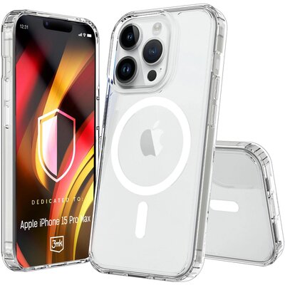 Etui 3MK Hardy Liqforce MagCase do Apple iPhone 15 Pro Max Przezroczysty