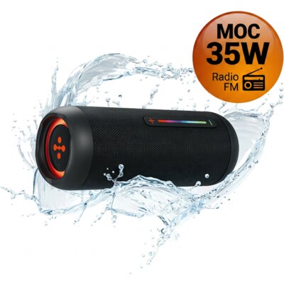 Głośnik mobilny XMUSIC BTS660 Bluetooth, Moc 35W, IP67, Bass Boost, Radio FM, MicroSD, Czarny