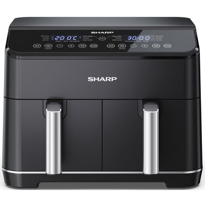 Air Fryer Frytkownica beztłuszczowa SHARP AF-GD82AE-B z podwójnym koszem