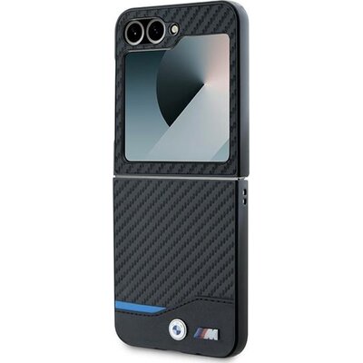 Etui BMW Carbon Blue Line do Samsung Galaxy Z Flip 6 Czarny