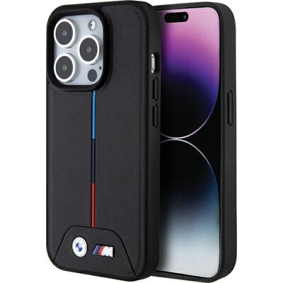 Etui BMW Quilted Tricolor MagSafe do Apple iPhone 15 Pro Czarny