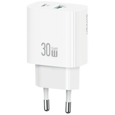 Ładowarka sieciowa USAMS CC316 T65 30W Biały ładowarka do telefonu USB, USB-C