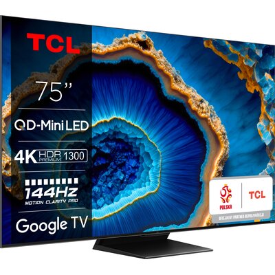 Telewizor TCL 75C809 75'' MINILED 4K 144Hz Google TV Dolby Vision Dolby Atmos HDMI 2.1