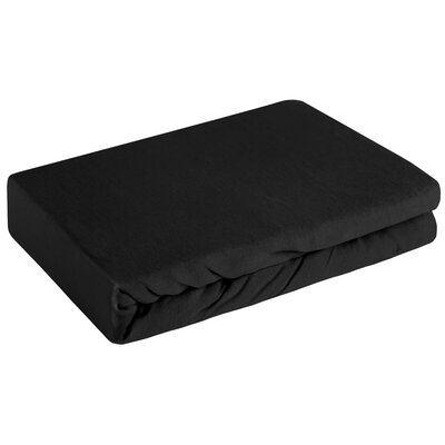 Prześcieradło EUROFIRANY Jersey z gumką 140 x 200 Czarny