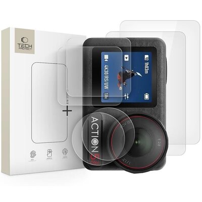 Szkło hartowane TECH-PROTECT Glass Fit+ do DJI Osmo Action 5 Pro (2 szt.)