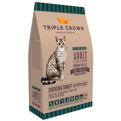 Karma dla kota TRIPLE CROWN Sterilised Cat 2 kg