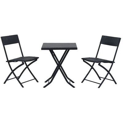 Zestaw mebli ogrodowych BLACK FOREST L-0201P Czarny