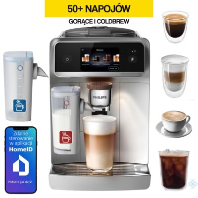 Ekspres PHILIPS LatteGo Pro 8000 EP8757/20 Café Aromis (spienianie mleka na ciepło i zimno) (Cold Brew)