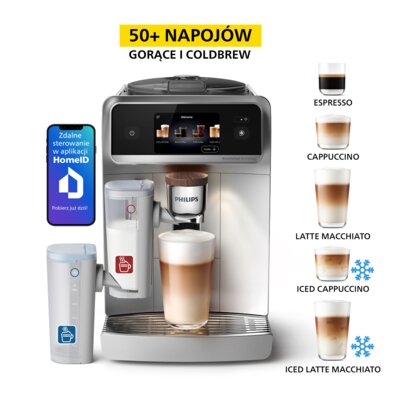 Ekspres PHILIPS LatteGo Pro 8000 EP8757/20 Café Aromis (spienianie mleka na ciepło i zimno) (Cold Brew)