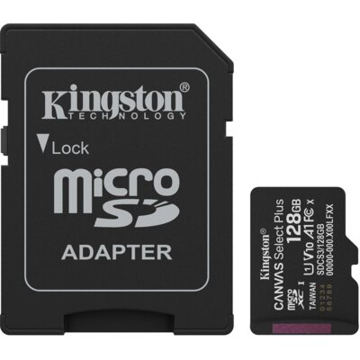 Karta pamięci KINGSTON Canvas Select Plus Gen3 microSDXC 128GB + Adapter