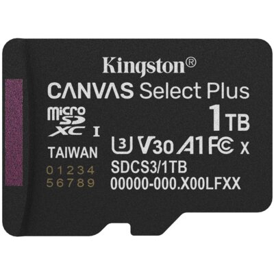 Karta pamięci KINGSTON Canvas Select Plus Gen3 microSDXC 1TB