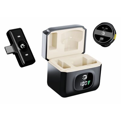 Mikrofon krawatowy do smartfona HAWK HW-MIC101 + Uchwyt selfie XLINE Premium BSF801 Bluetooth Czarno-czerwony