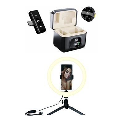 Mikrofon HAWK HW-MIC101 + Lampa pierścieniowa XLINE SF200 selfie