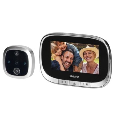 Wizjer elektroniczny ORNO OR-WIZ-1108 Srebrno-Czarny