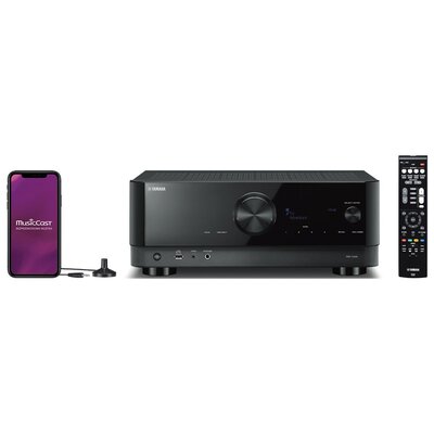 Amplituner YAMAHA MusicCast RX-V4A Czarny 5.2-kanałowy, 8K, BT, AirPlay, Wi-Fi, Multiroom, Tidal, Spotify