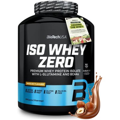 Odżywka białkowa BIOTECH Iso Whey Zero Orzch laskowy (1816 g) Bez cukru