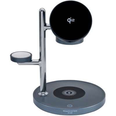 Ładowarka indukcyjna XLINE WC852M QI2 4w1 MagSystem Metaliczny