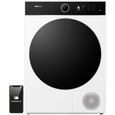 Suszarka HISENSE Seria 5i DH5I804BWCD z pompą ciepła iCare, iDry 30min, iFit, AllergyCare, GentleDry, WIFI ConnectLife