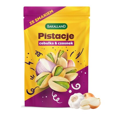 Pistacje prażone BAKALLAND Cebulka & Czosnek (170 g)