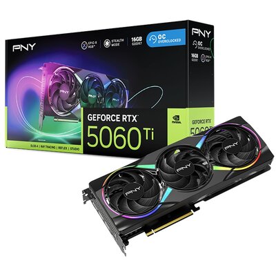 Karta graficzna PNY GeForce RTX 5060 Ti RGB OC Epic-X Overclocked Triple Fan 16GB DLSS 4