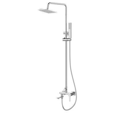 Zestaw prysznicowy ścienny INVENA Glamour AU-05-B01-V z deszczownicą Chrom