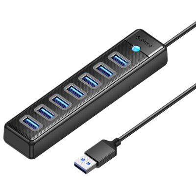 Hub ORICO PW7U-U3-10-BK-EP-HU USB 3.2 Gen. 1, Aktywny / Pasywny